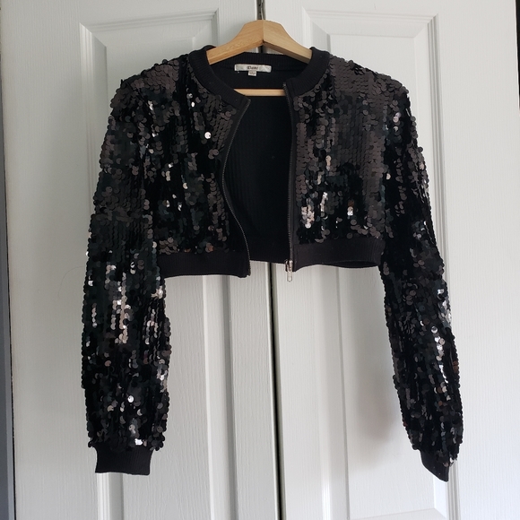 Cropped Sequined Jacket - Picture 4 of 6